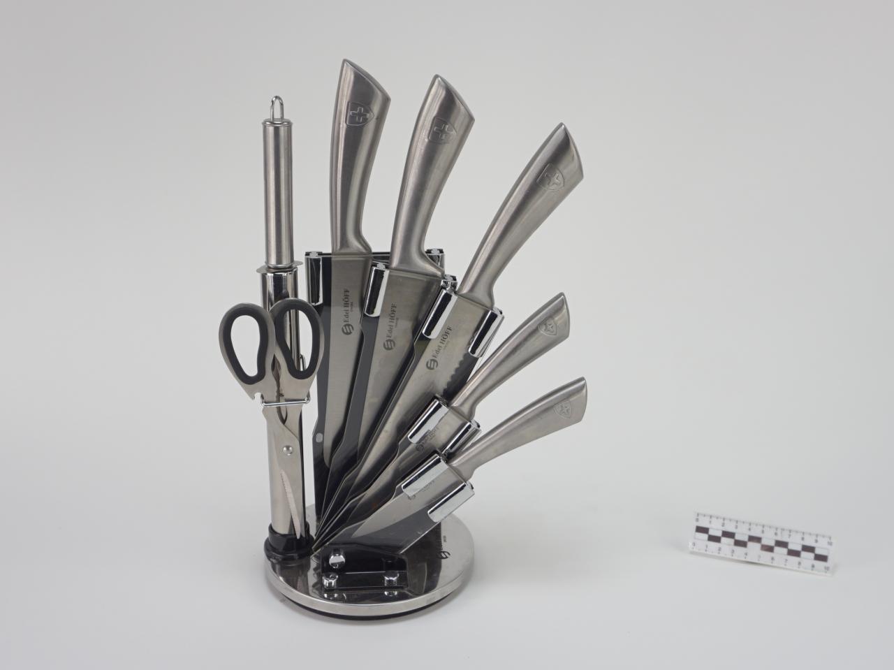 KITCHEN KNIFE SET IN STAND