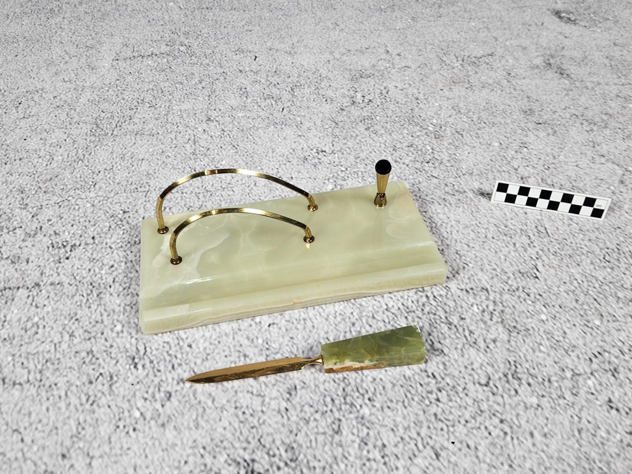 DESK SET INKWELL KNIFE HOLDER