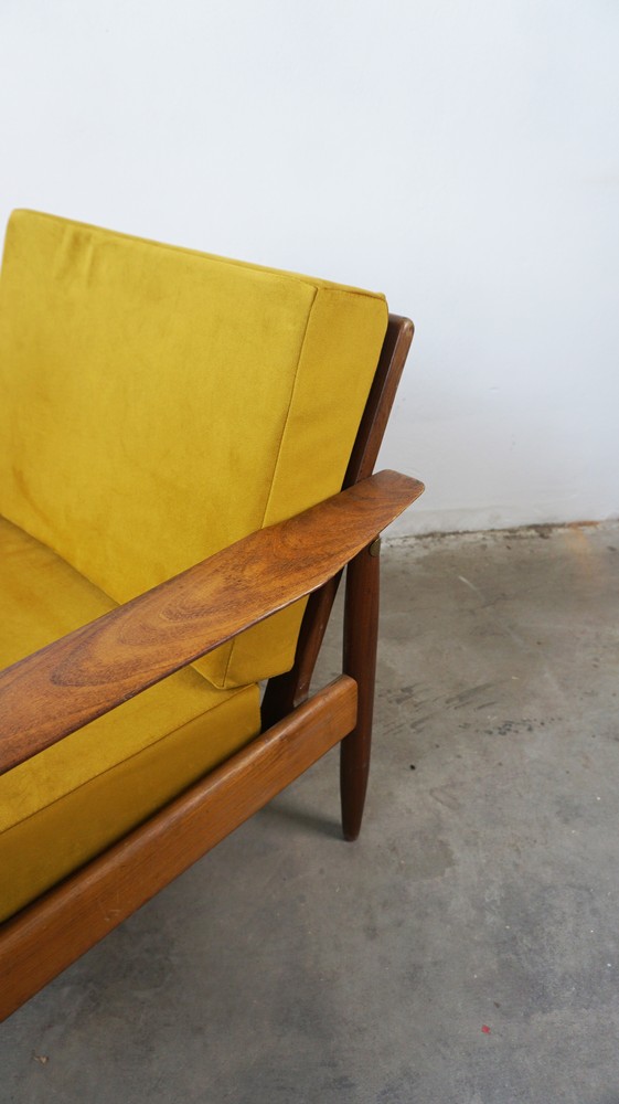 DUŃSKI FOTEL MUSTARD