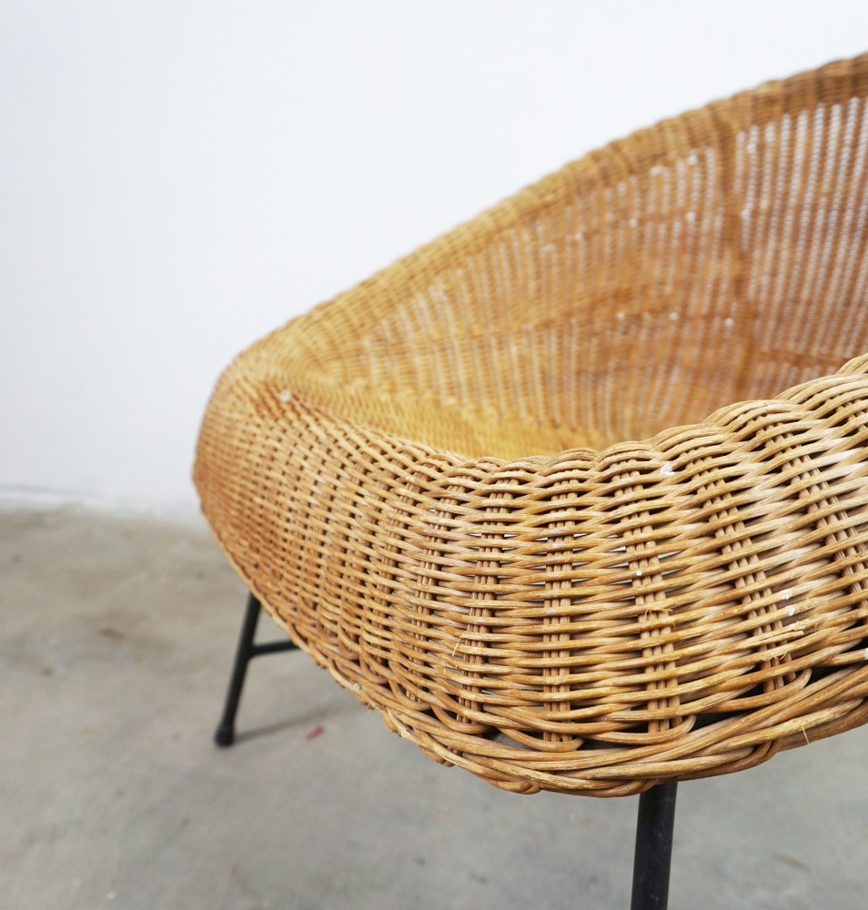 FOTEL RATTANOWY VINTAGE