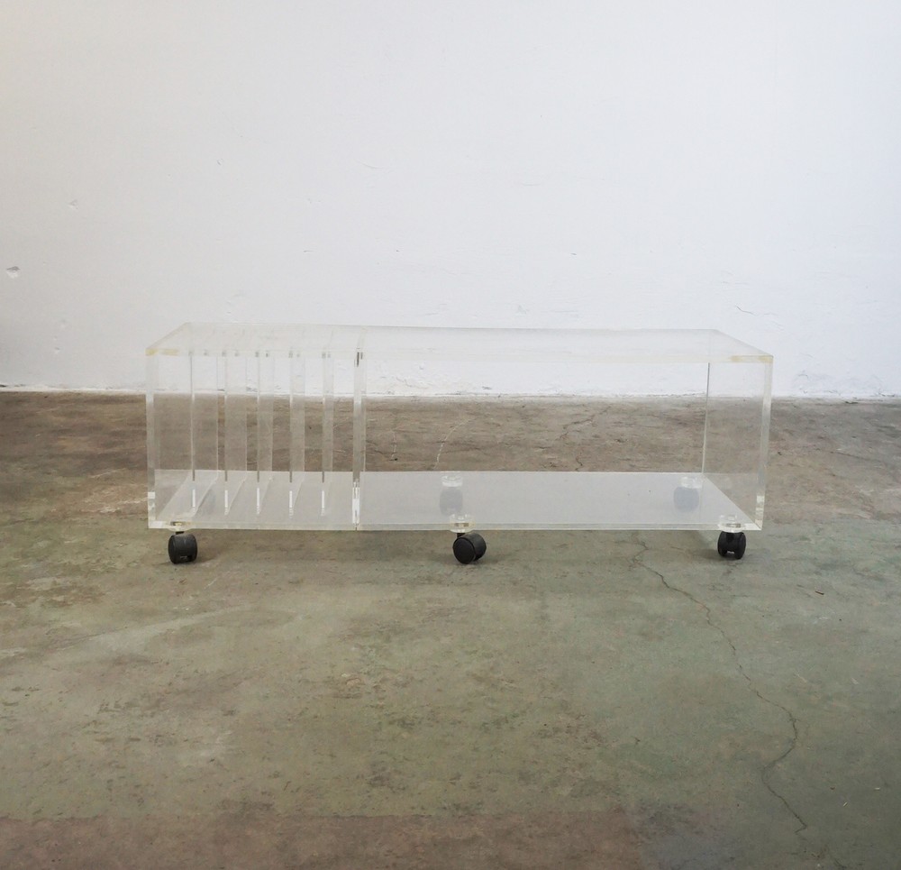 MOBILNY LOW BOARD RTV PLEXI, SZAFKA, KOMODA