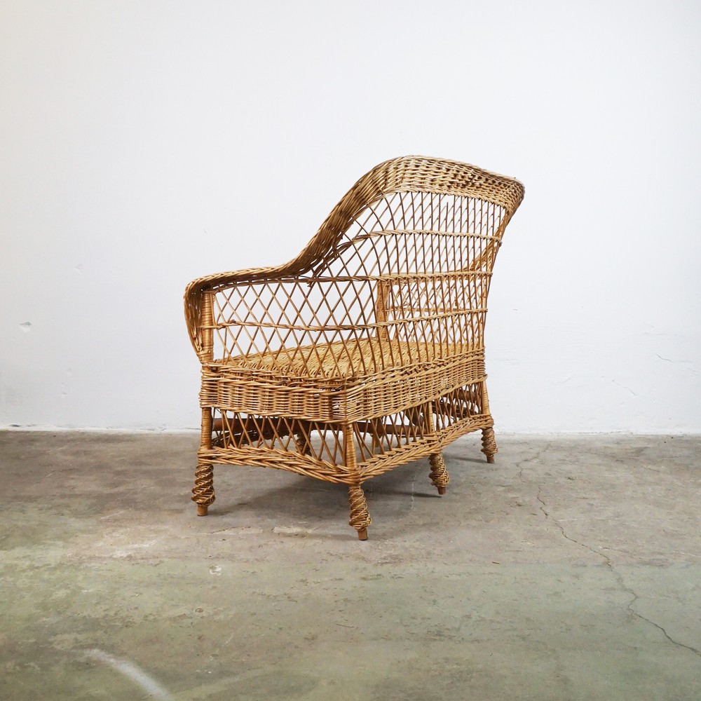 RATTANOWA ŁAWKA VINTAGE
