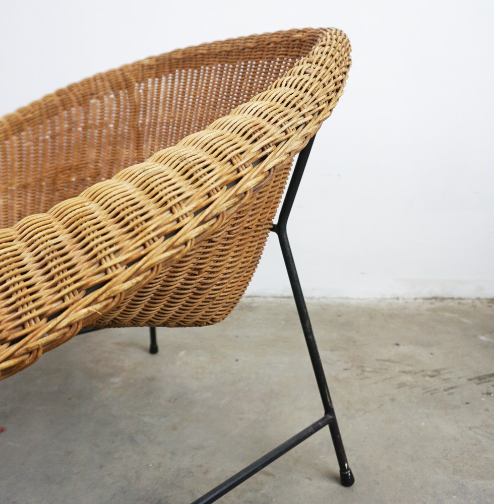 FOTEL RATTANOWY VINTAGE
