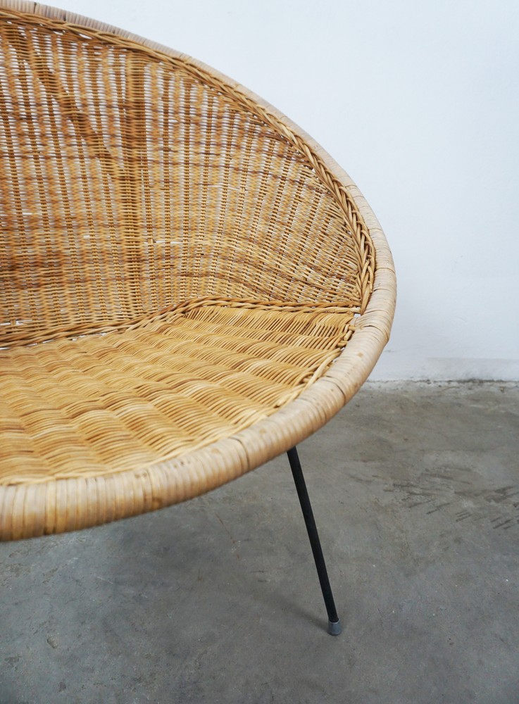 FOTEL RATTANOWY VINTAGE