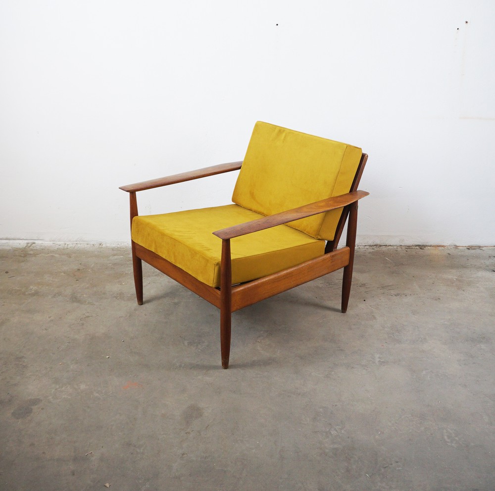 DUŃSKI FOTEL MUSTARD