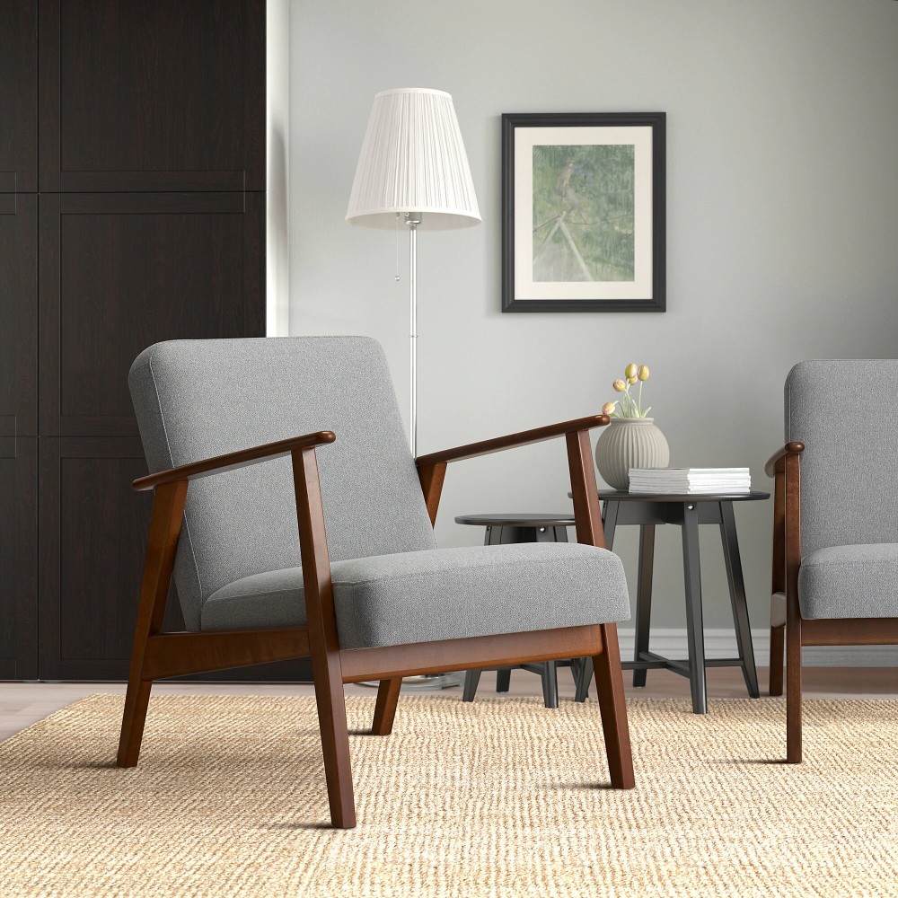 FOTEL MID CENTURY GREY