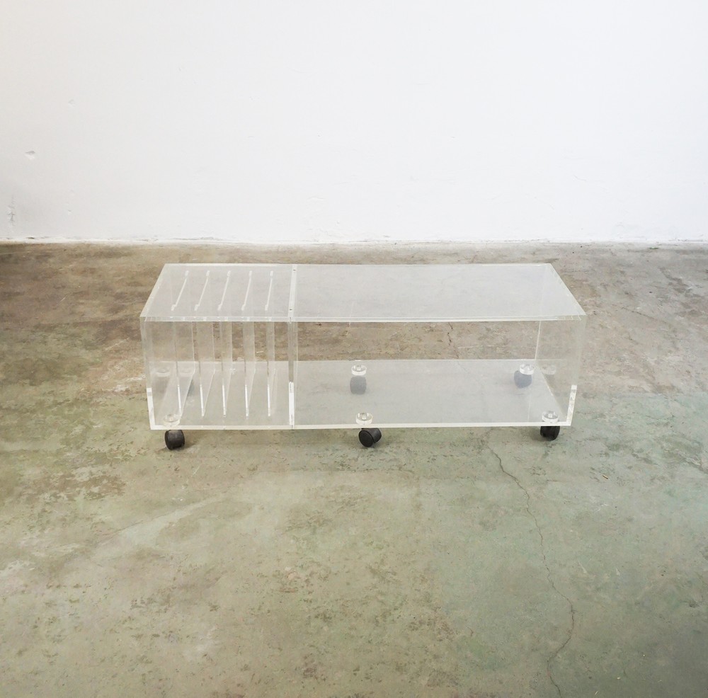 MOBILNY LOW BOARD RTV PLEXI, SZAFKA, KOMODA
