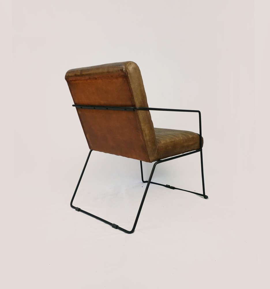 SKÓRZANY FOTEL MODERN WIRE