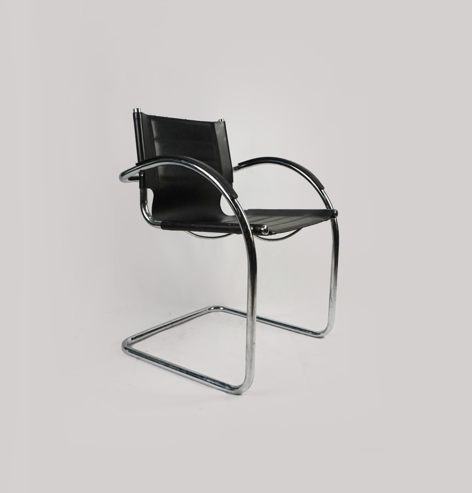 WŁOSKI FOTEL CHROME BLACK