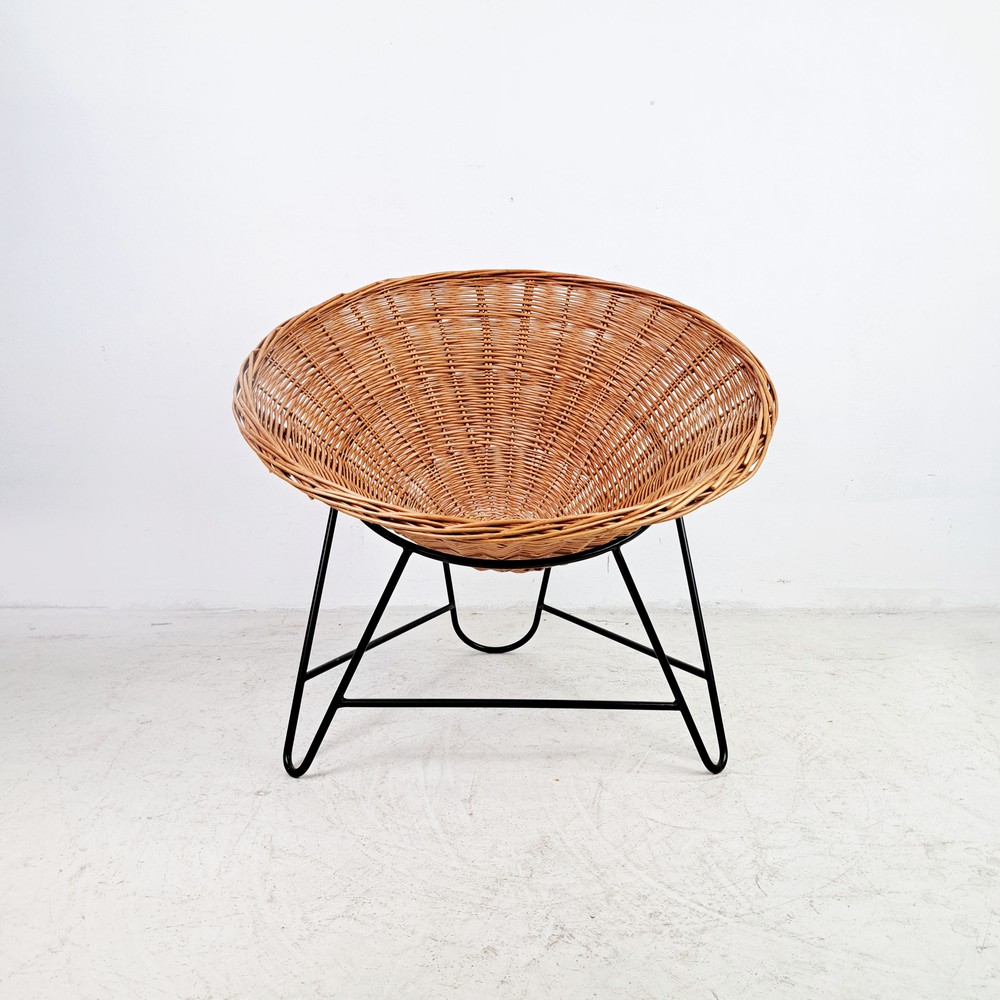 FOTEL RATTANOWY VINTAGE