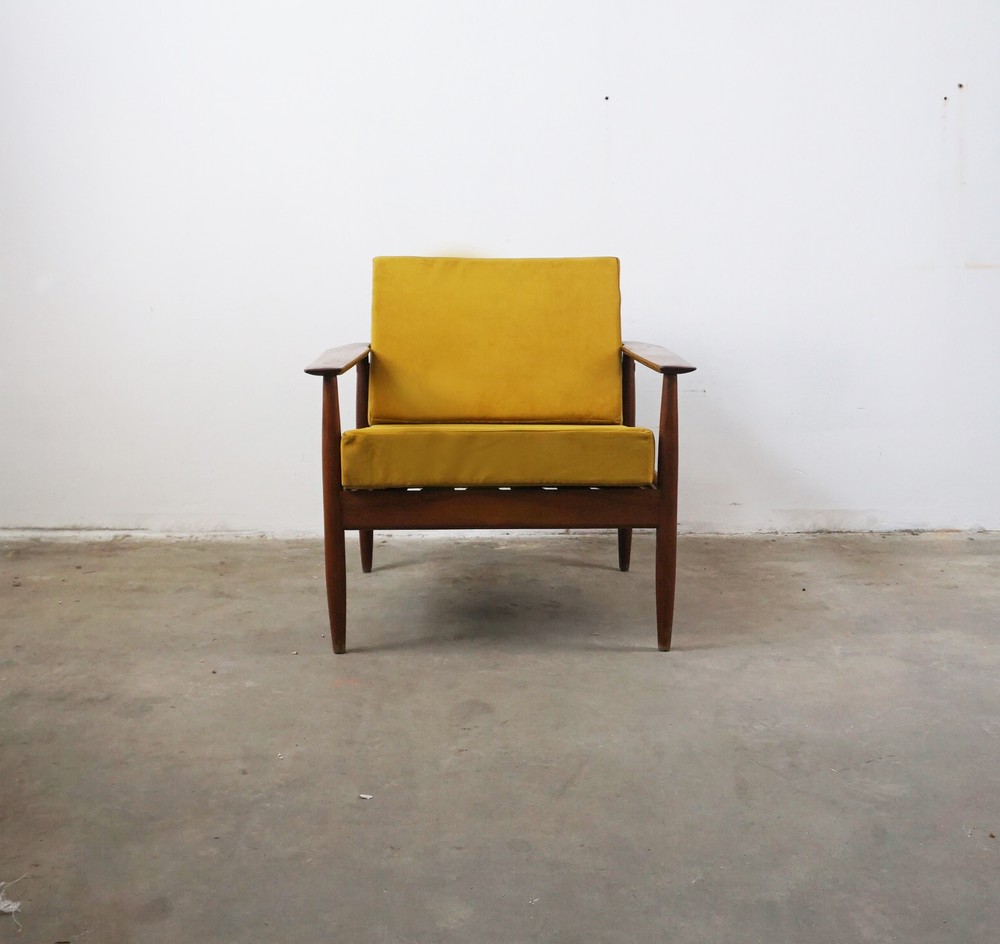 DUŃSKI FOTEL MUSTARD