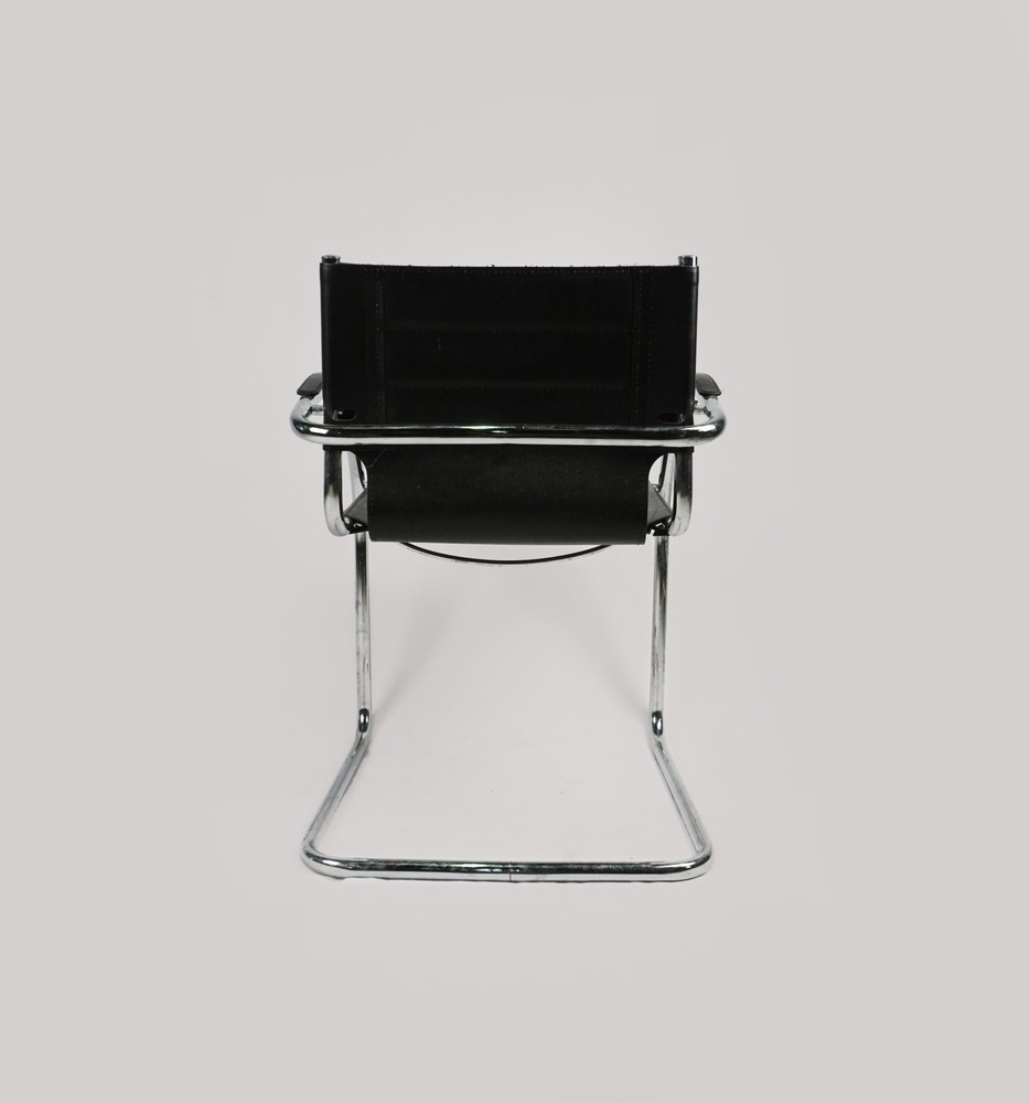 WŁOSKI FOTEL CHROME BLACK