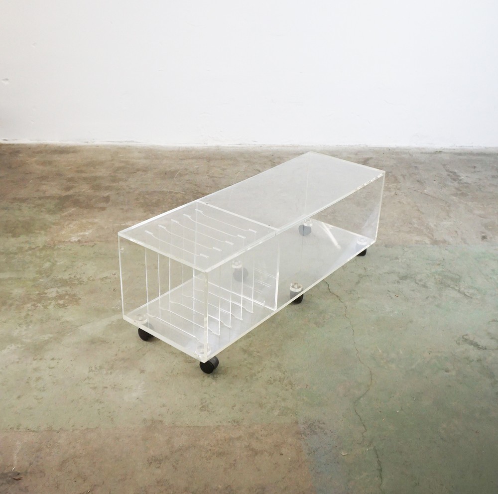 MOBILNY LOW BOARD RTV PLEXI, SZAFKA, KOMODA