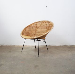 FOTEL RATTANOWY VINTAGE
