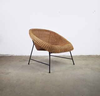 FOTEL RATTANOWY VINTAGE