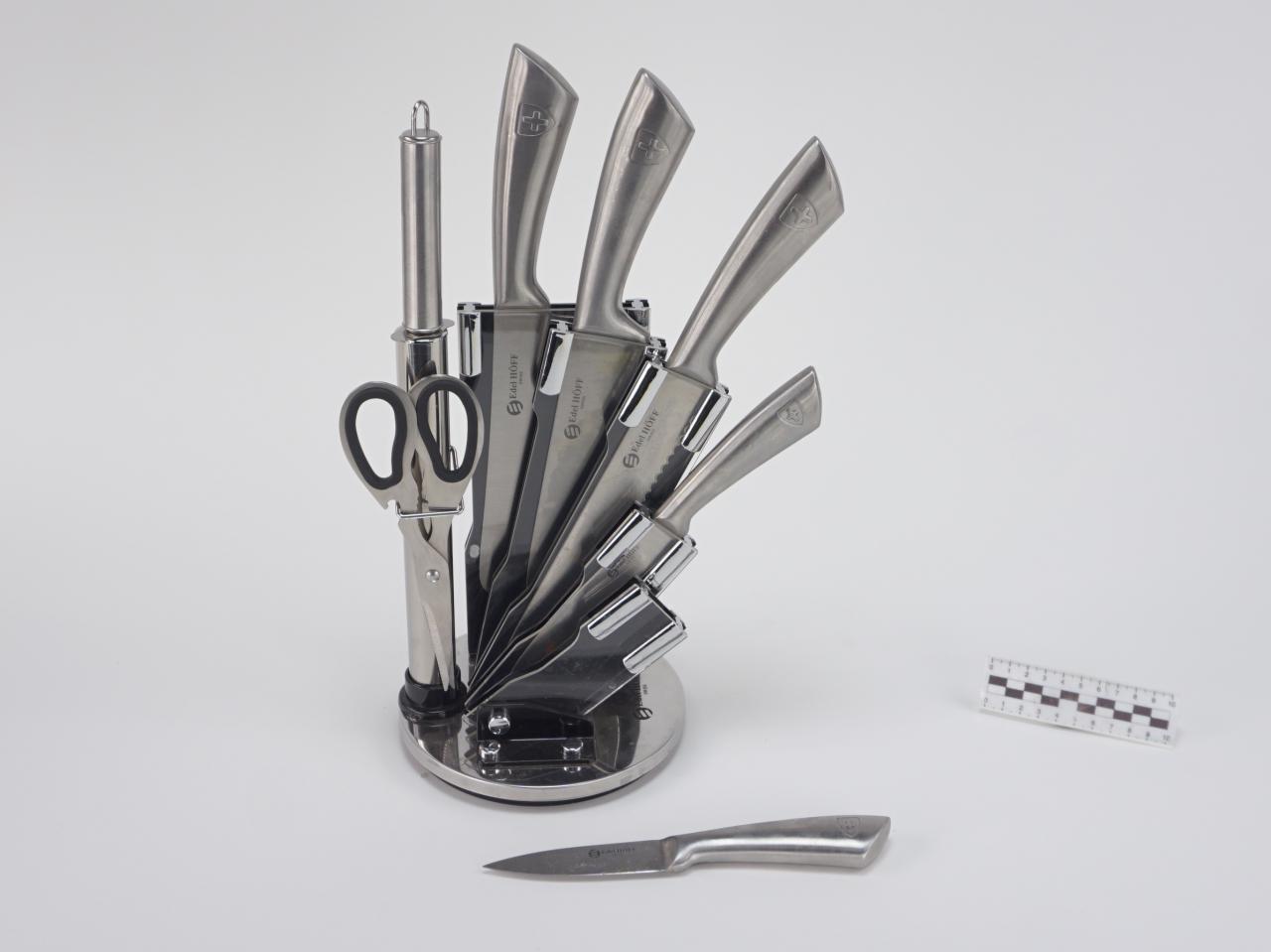 NOŻE KUCHENNE W STOJAKU KOMPLET