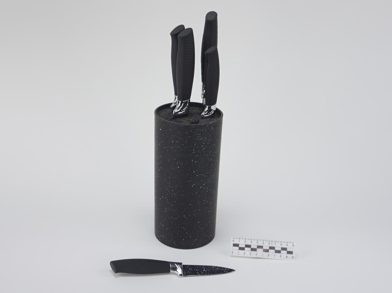 NOŻE KUCHENNE W STOJAKU KOMPLET