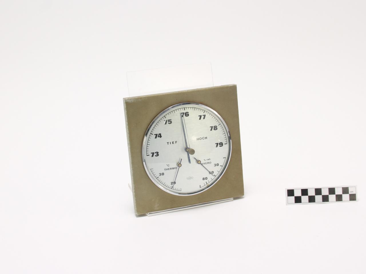 TERMO-HIGROMETR ZEGAR ŚCIENNY
