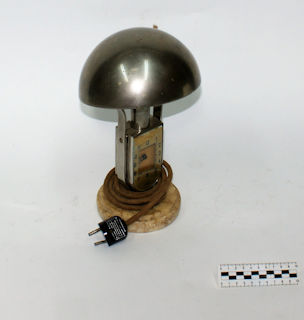 LAMPA STOŁOWA Z ZEGAREM, WĘGRY LATA 30-TE