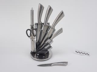 NOŻE KUCHENNE W STOJAKU KOMPLET