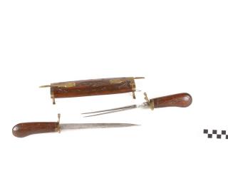 ZESTAW DO KROJENIA DZICZYZNY NÓŻ I WIDELEC 