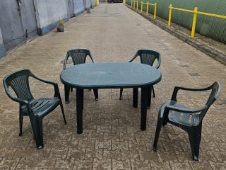 STÓŁ I KRZESŁA, KOMPLET MEBLI OGRODOWYCH